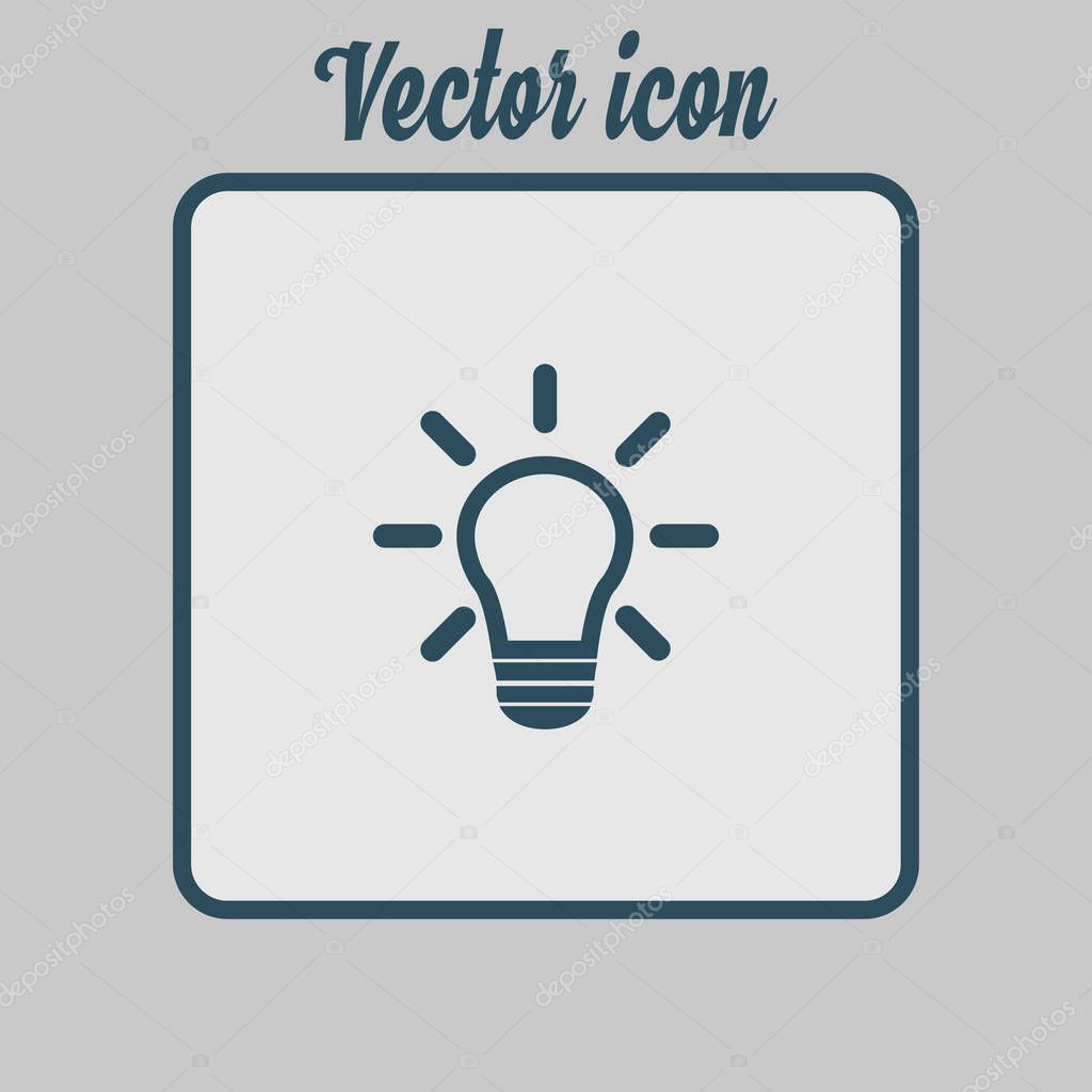 Light lamp sign icon. Idea symbol.Creative thinking and business idea.