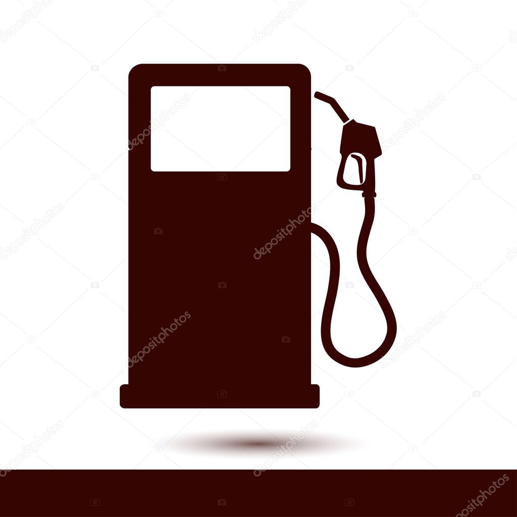 simple icon of gasoline pump nozzle, vector illustration