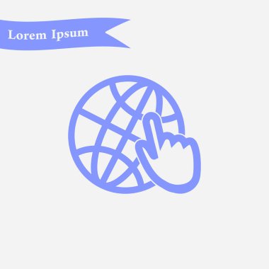 Küre simgesi. Düz tasarım stili dünya vektör simgeler.