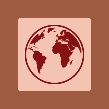 Küre simgesi. Dünya gezegeninde seyahat. Dünya çapında seyahat.