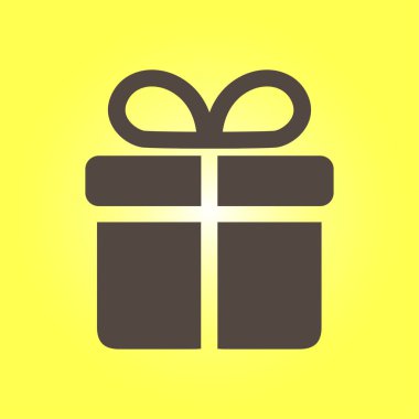 Hediye kutusu simgesi. Hediye - kişisel bir teklif. Hediye paketleri.