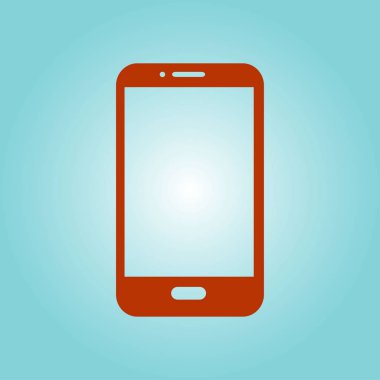Smartphone simge vektör Illustration. Düz tasarım stili. 