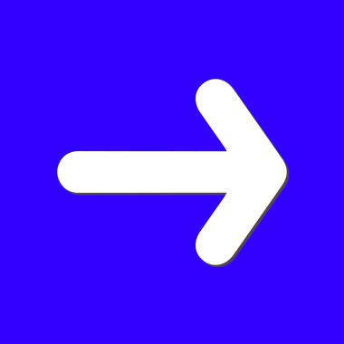 Ok simgesi. Kara navigasyonu için işaretçi yönünü.