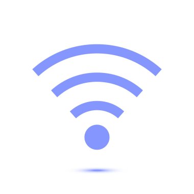 WiFi sembolü. Vektör kablosuz ağ kutsal kişilerin resmi. Düz tasarım stili.
