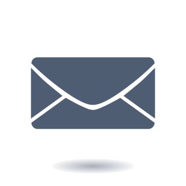 Düz simgesi mektup. Posta simgesi. Vektör simgesi. 