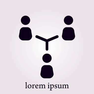 İletişim kavramı, vektör çizim basit simgesi