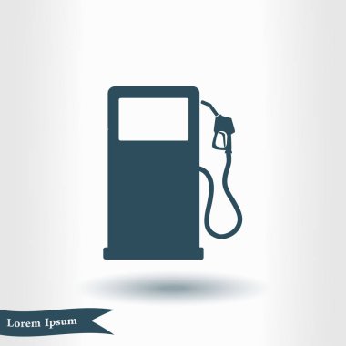 benzin pompa meme, vektör çizim basit simgesi