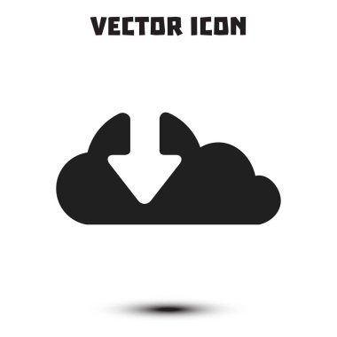 Bulut simgesinden indirin. Düğme yükleyin. Yük sembolü.