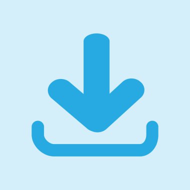 Simgesini indirin. Düğme yükleyin. Düz tasarım stili.