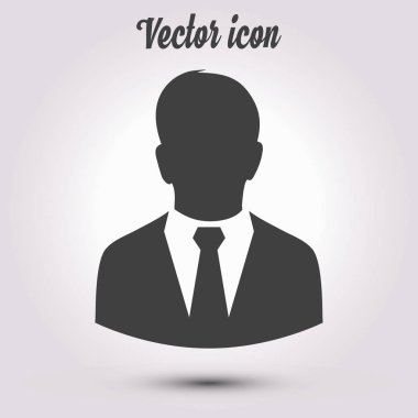 Kullanıcı simgesi bir iş takım elbiseli adam. Düz tasarım stili.