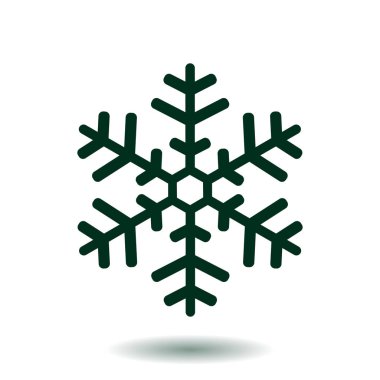 Kar tanesi simgesi. Yılbaşı Dekorasyonu. Tüm Noel ve yeni yıl kutlamak için.