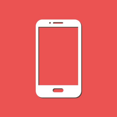 Smartphone simge vektör Illustration. Düz tasarım stili. 