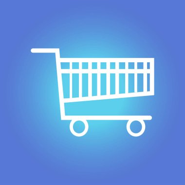 Grafik alışveriş düz simgesi. Bir ürünü Sepete Ekle.