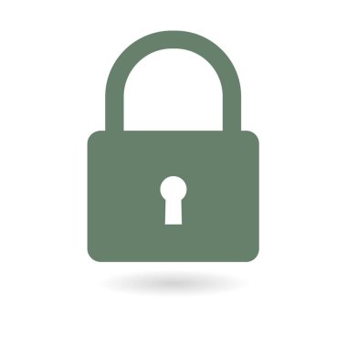 Kilit simgesi. Kullanıcı oturum açma kimlik doğrulama simgesi. Düz tasarım stili. 