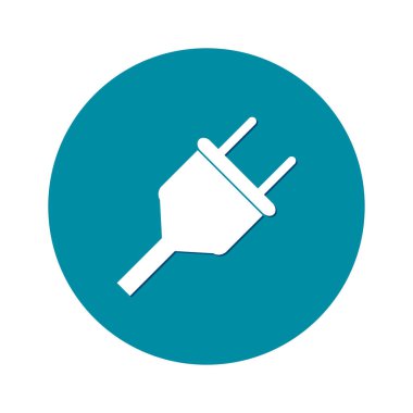 Vektör elektrik prizinden sembolü. Web düz simgesi.