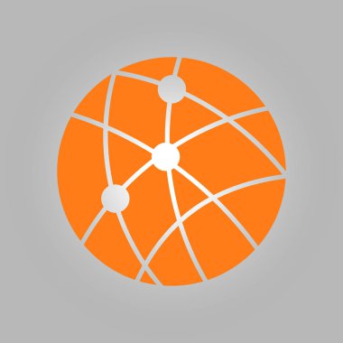 Küresel teknoloji veya sosyal ağ simge işareti simgesi.