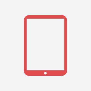 Modern dijital tablet Pc simgesi. Düz tasarım simgesi. 