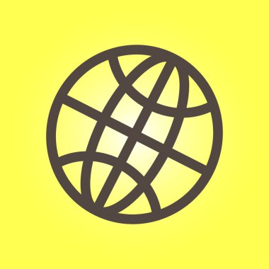 Küre simgesi. Düz tasarım stili dünya vektör simgeler.