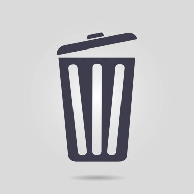 Çöp kutusu simgesini. Sil, Çöp Kutusu'na taşıyın, disk alanı temizleyin. Vektör çizim.