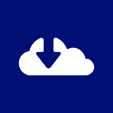 Bulut simgesinden indirin. Düğme yükleyin. Yük sembolü.