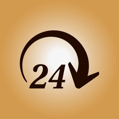 Saat saat etrafında bir gün simgesini açın. Rozet-saat çalışma süresi.