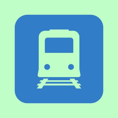 Tren simgesi. Metro sembolü. Tren istasyonu işareti.