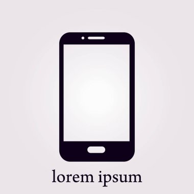 Smartphone simge vektör Illustration. Düz tasarım stili. 