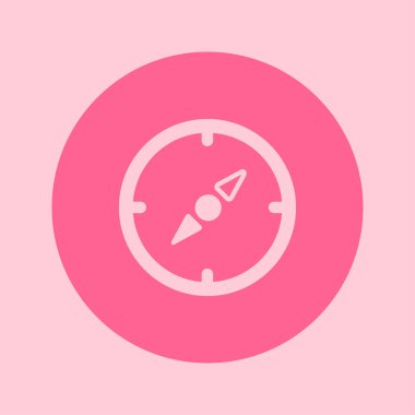 Vektör pusula simgesini. Yöreden yönde. Düz tasarım stili.