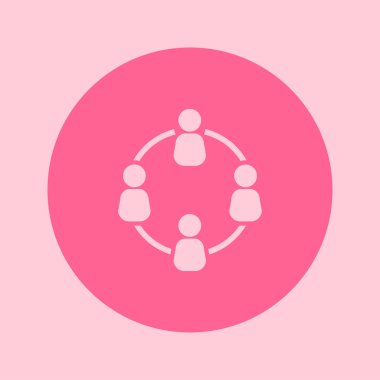 İletişim konsepti. Sosyal ağ tek simgesi. Küresel teknoloji İş dünyasındaki sosyal bağlantılar ağı.