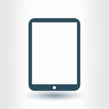 Modern dijital tablet Pc simgesi. Düz tasarım simgesi. 