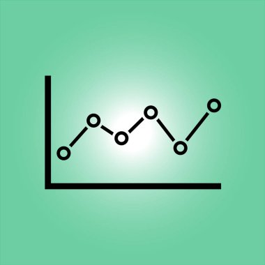 Grafik grafik simgesi. Diyagram simgesi. Düz tasarım stili.