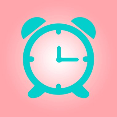 Saat Açık. Saat yüzü. Düz tasarım stili.