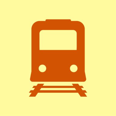 Tren simgesi. Metro sembolü. Tren istasyonu işareti.