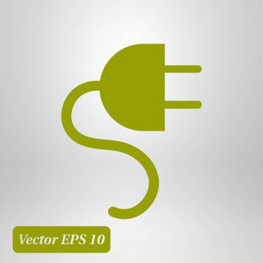 Vektör elektrik prizinden sembolü. Web düz simgesi.