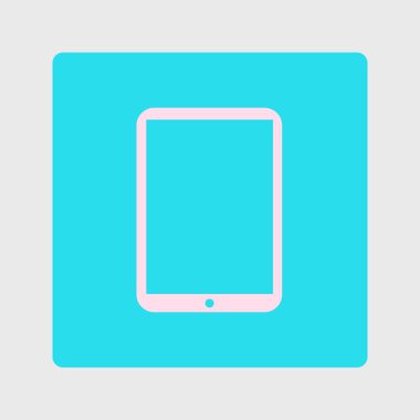 Modern dijital tablet Pc simgesi. Düz tasarım simgesi. 
