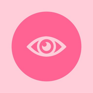 Göz simgesini. İzleme ve gözetim sistemi. Düz tasarım stili.