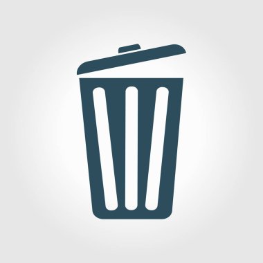 Çöp kutusu simgesini. Sil, Çöp Kutusu'na taşıyın, disk alanı temizleyin. Vektör çizim.