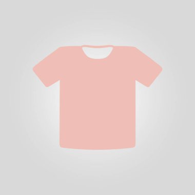 T-shirt işareti simgesi. Giysi sembolü. Düz tasarım stili.