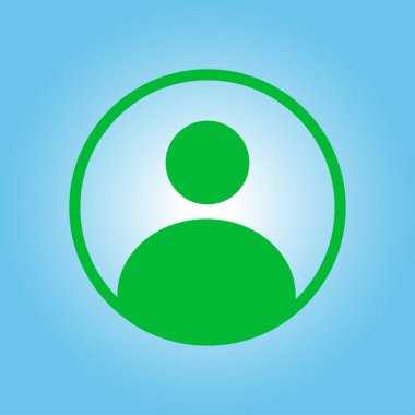 Bağlantı işareti. Kullanıcı işareti simgesi. Kişi sembolü. İnsan avatar. Düz stil. 