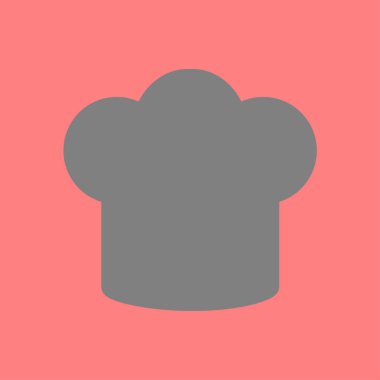 Chef şapka işareti simgesi. Şapka pişirme sembolü.