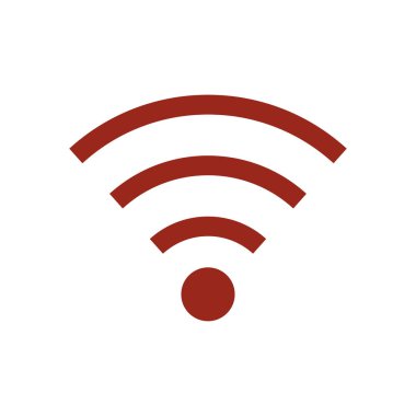 WiFi sembolü. Vektör kablosuz ağ kutsal kişilerin resmi. Düz tasarım stili.