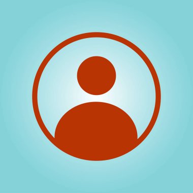 Bağlantı işareti. Kullanıcı işareti simgesi. Kişi sembolü. İnsan avatar. Düz stil. 