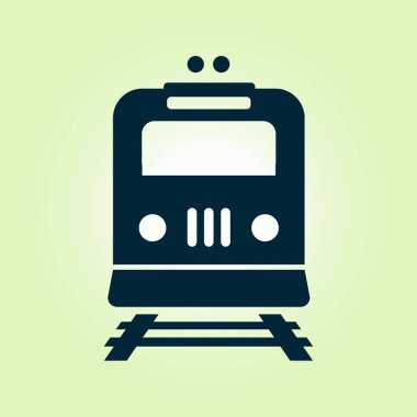Tren simgesi. Metro sembolü. Tren istasyonu işareti.