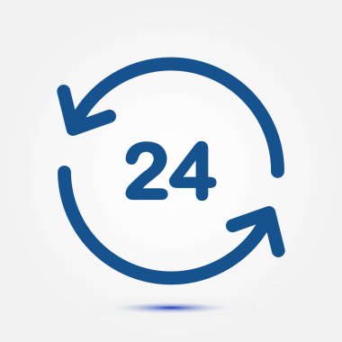 Saat saat etrafında bir gün simgesini açın. Rozet-saat çalışma süresi.