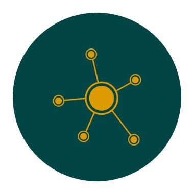 Sosyal ağ tek simge. Küresel teknoloji. İş sosyal bağlantıları ağ.