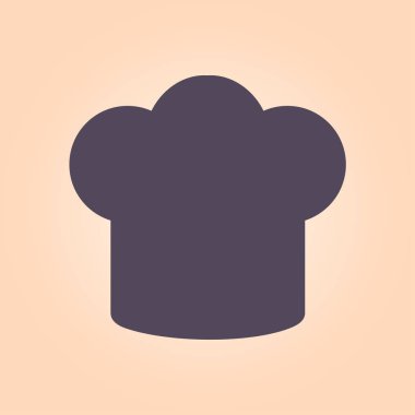 Chef şapka işareti simgesi. Şapka pişirme sembolü.