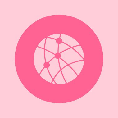 Küresel teknoloji veya sosyal ağ simge işareti simgesi.