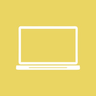 Laptop, vektör çizim basit simgesi