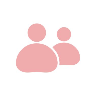 İnsanlar ya da sosyal işareti simgesi. Lider ve onun takipçisi.