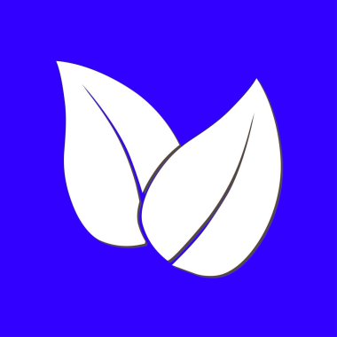 Yaprak simgesi. Taze doğal ürün simgesi. Organik ürün işareti. Düz tasarım stili.